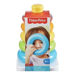 NEW Fisher-Price Rock-a-Stack Bat-at Ring-Stacking Toy for Infants Ages 6 M